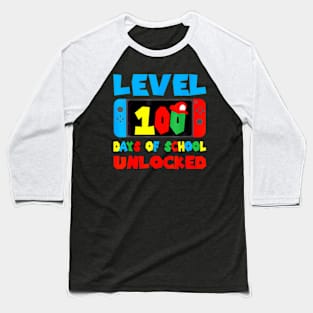 Level 100 Days Of School Unlocked Boys 100th Day Of School Baseball T-Shirt